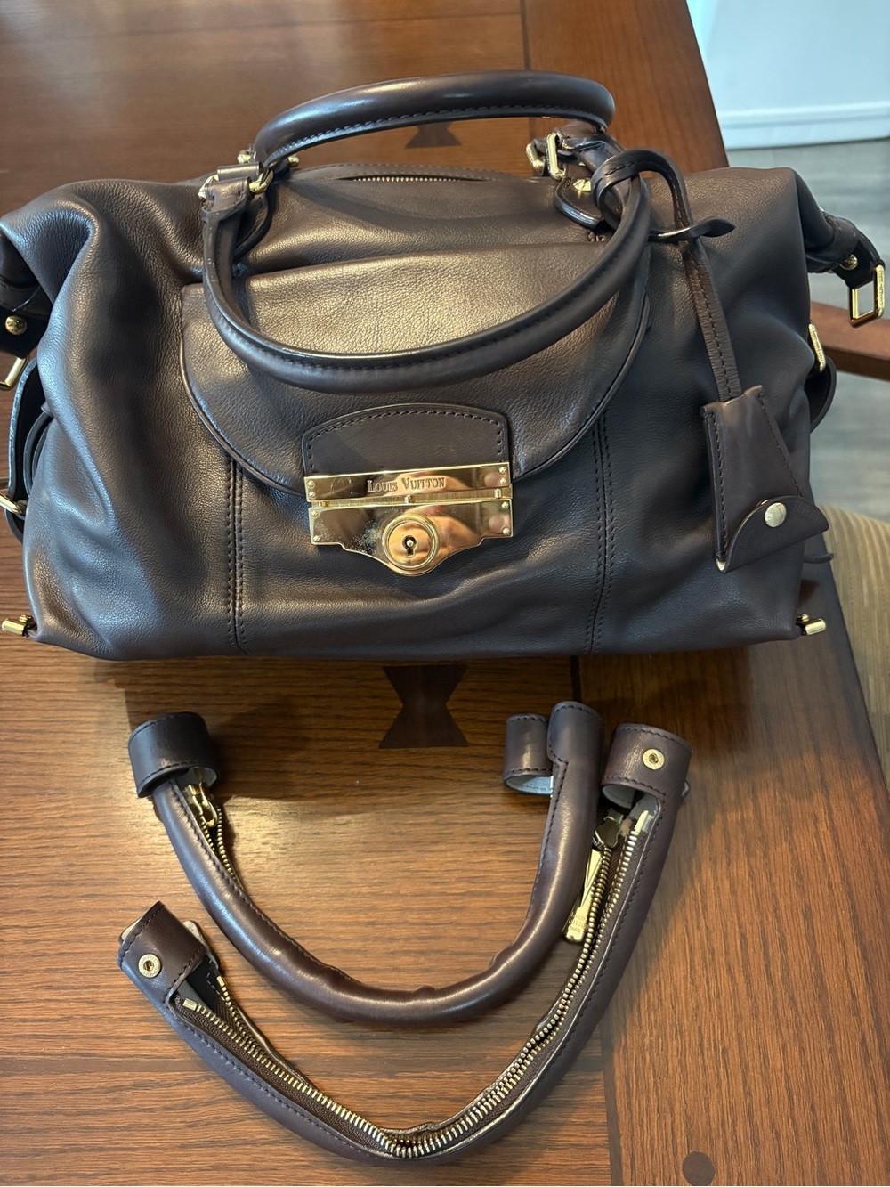 RARE!!🤩 Special order Louis Vuitton VIP Brown Leather purse!! COA 🎫